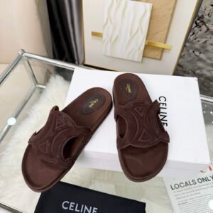 Alternative view of Celine Sandals in Dark Brown Suede