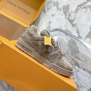Alternative view of Louis Vuitton Trainer Suede Mocha Brown