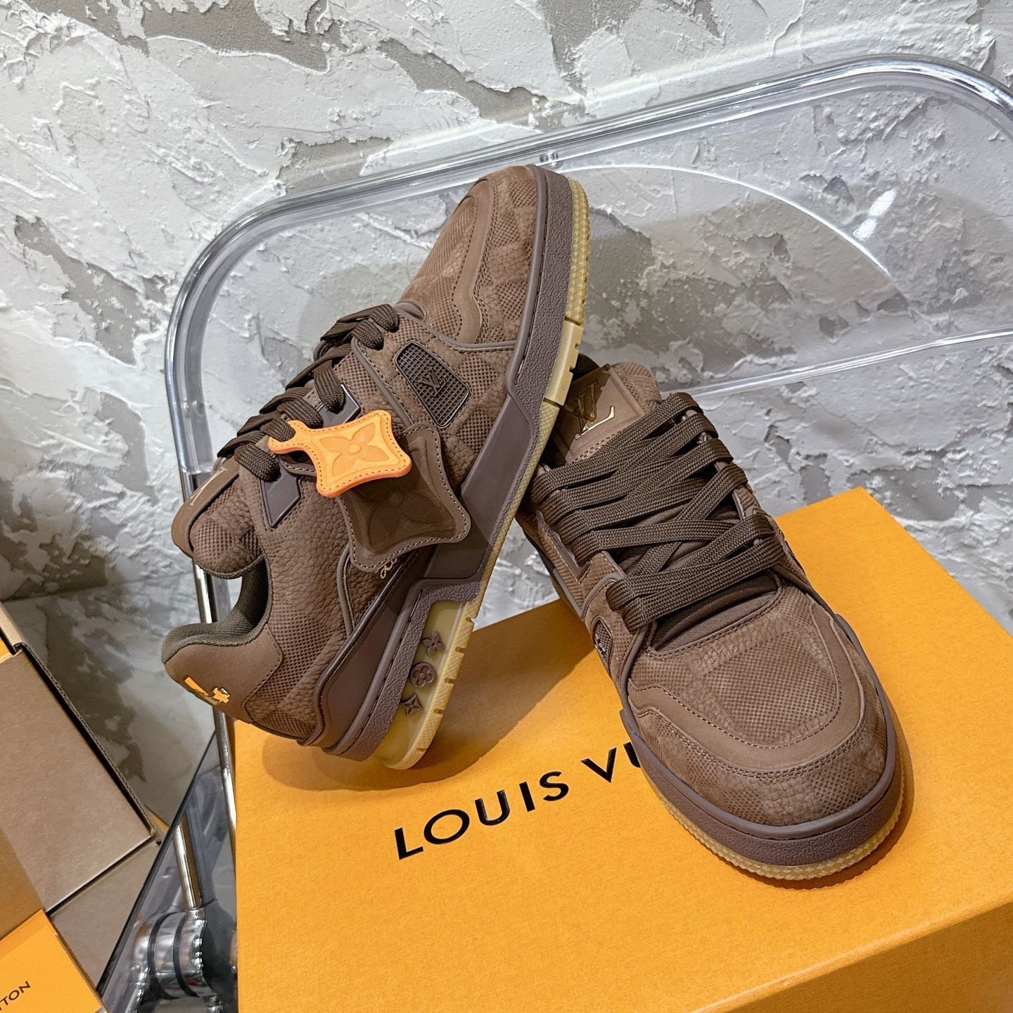 Louis Vuitton Trainer Suede Brown - Afbeelding 6