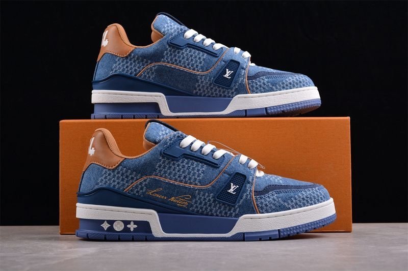 Louis Vuitton Trainer Blue Damier 3D Denim - Afbeelding 3