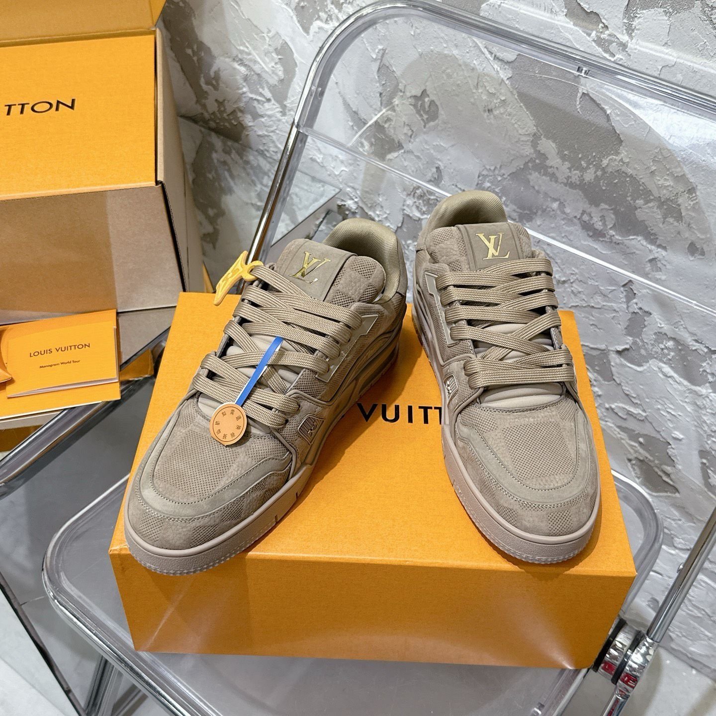 Louis Vuitton Trainer Suede Mocha Brown - Afbeelding 4