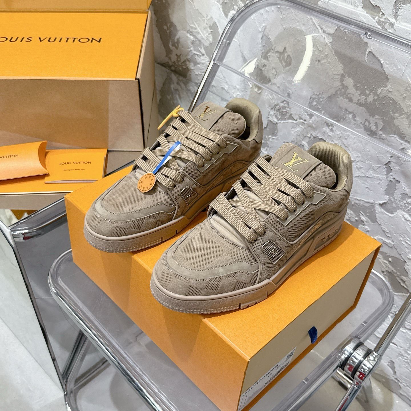 Louis Vuitton Trainer Suede Mocha Brown - Afbeelding 3