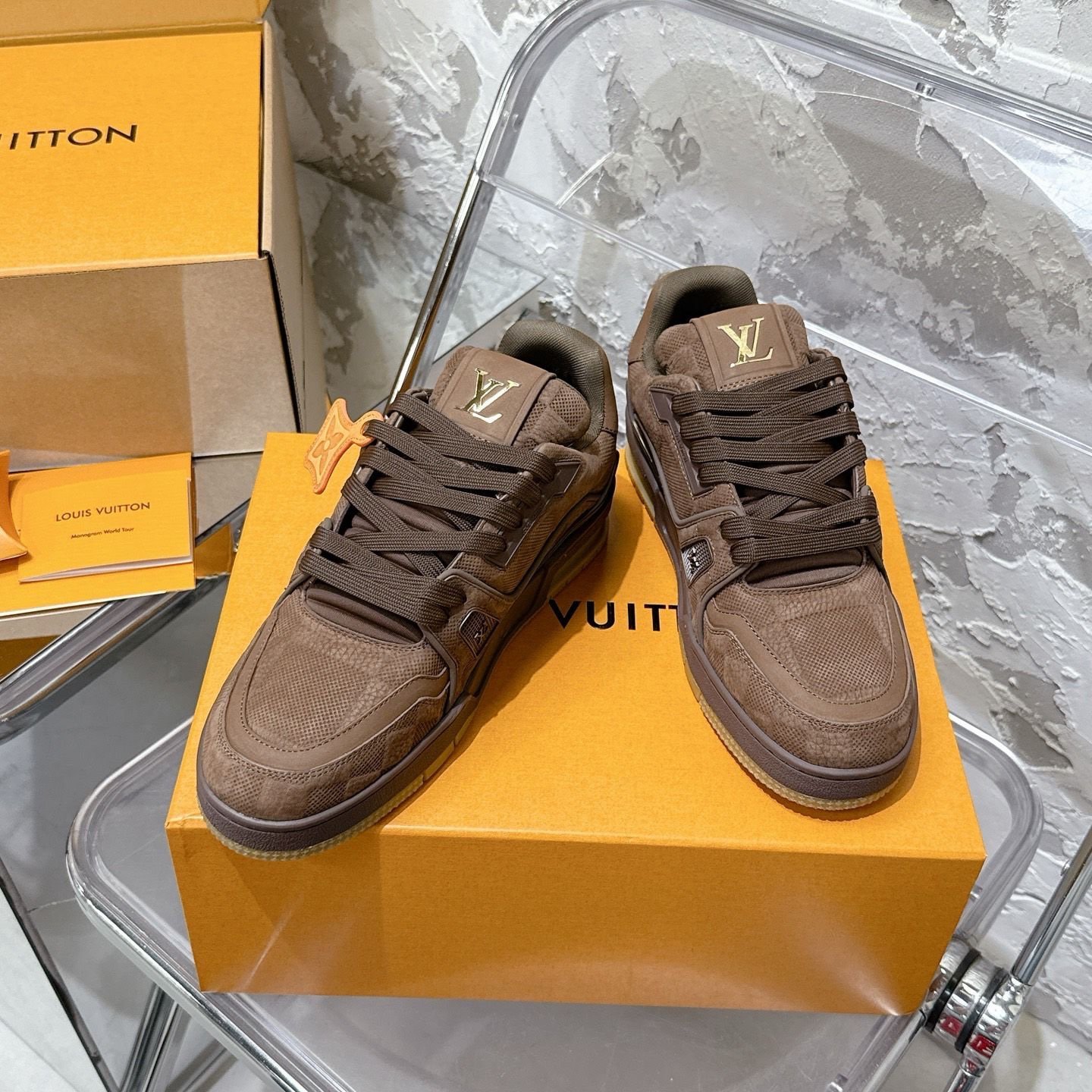 Louis Vuitton Trainer Suede Brown - Afbeelding 5