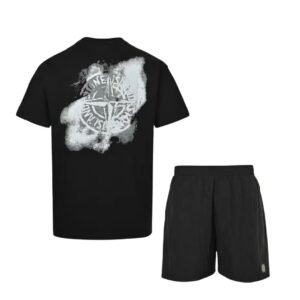 Stone Island Back Logo 2-Piece Summer Set Black