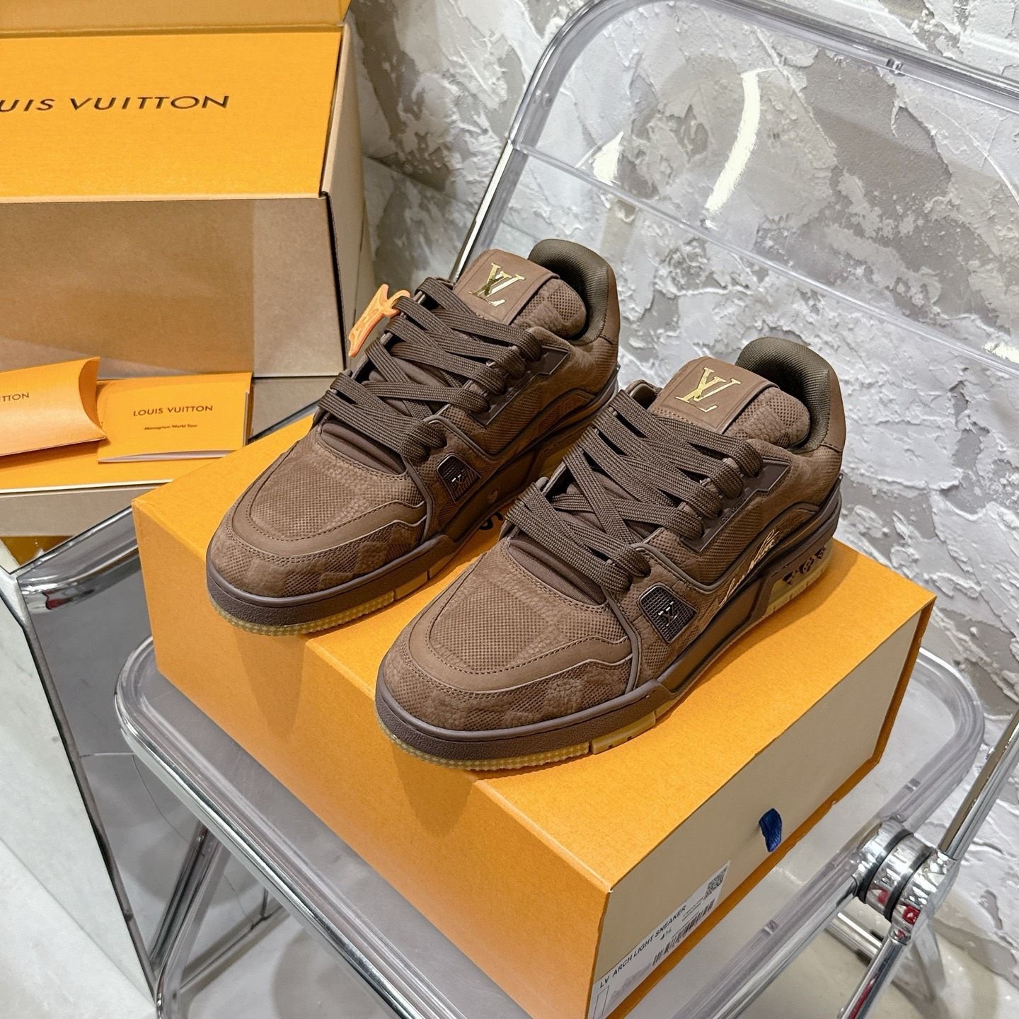 Louis Vuitton Trainer Suede Brown - Afbeelding 4