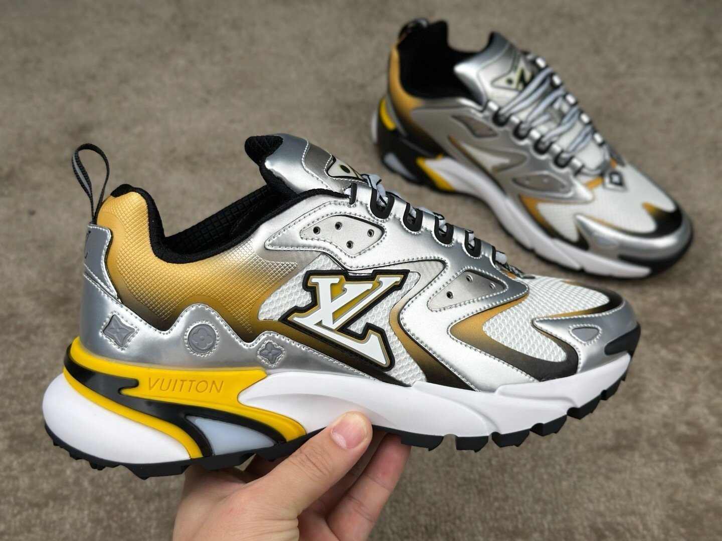 Louis Vuitton Runner Tatic Silver Yellow - Afbeelding 5