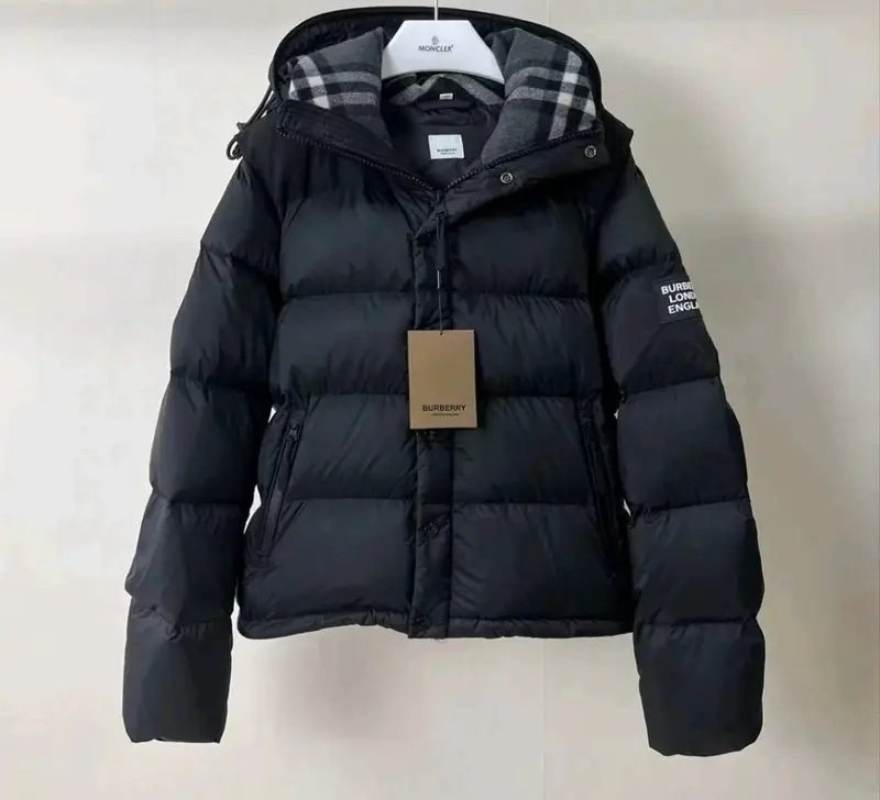 Burberry Lockwell Hooded Check Down Jacket Black - Afbeelding 3