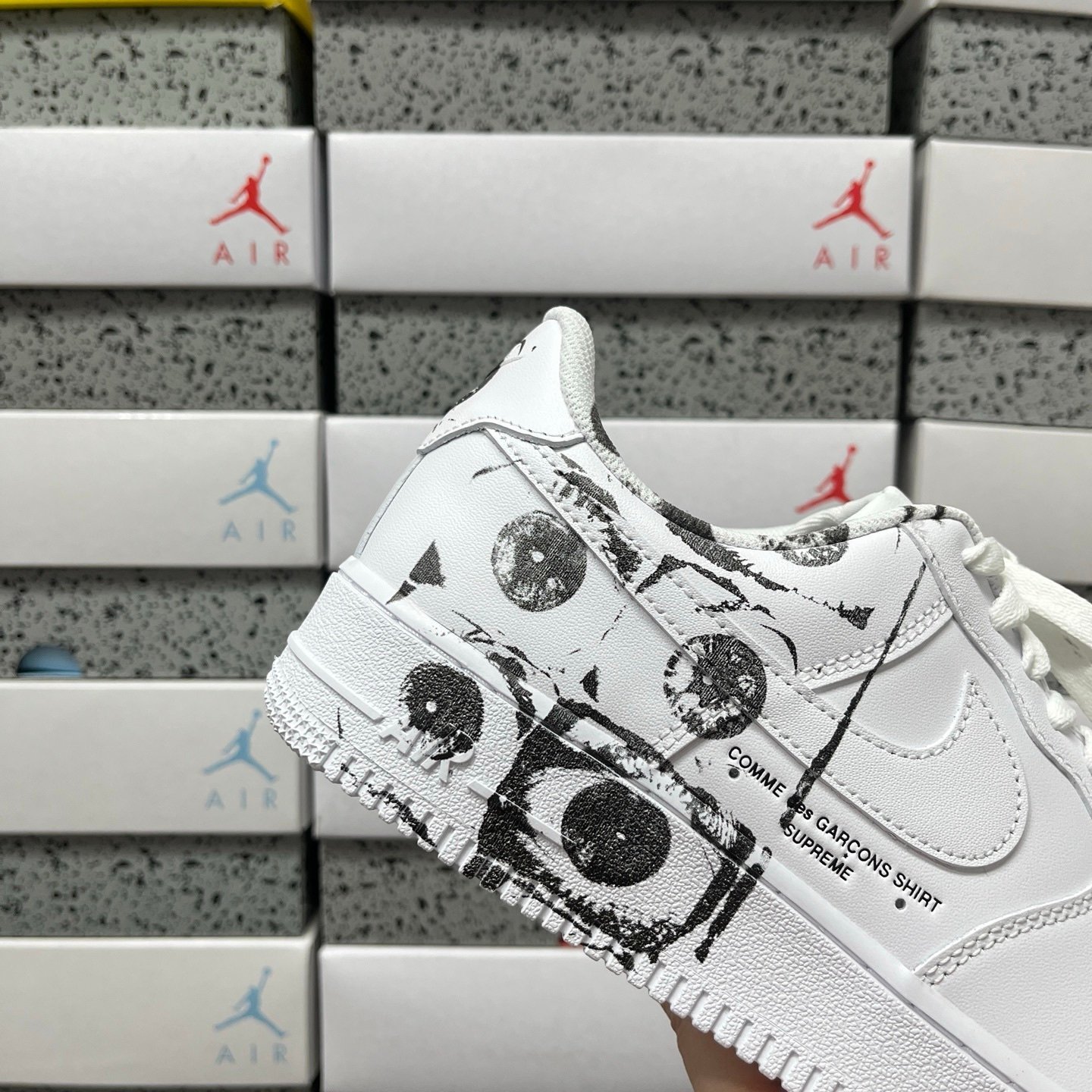 Nike Air Force 1 X Supreme Comme Des Garçons - Afbeelding 4