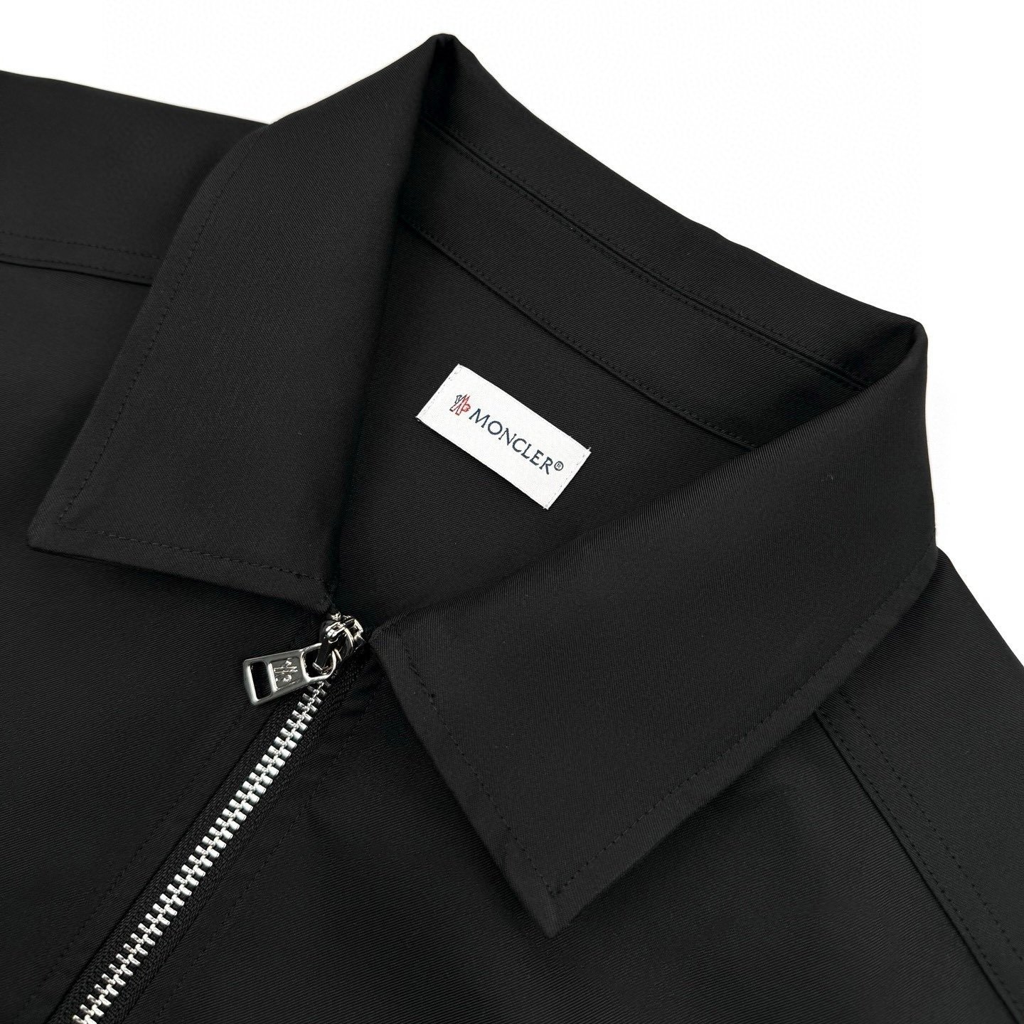 Moncler Black Stretch-Cotton Collared Jacket - Afbeelding 3