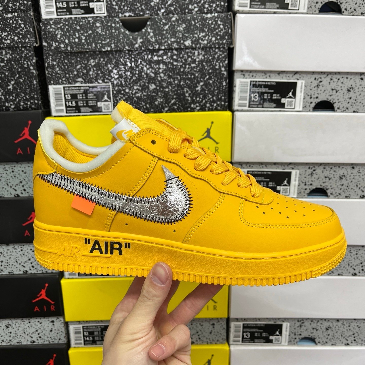 Nike Air Force 1 Low OFF-White ICA University Gold - Afbeelding 2