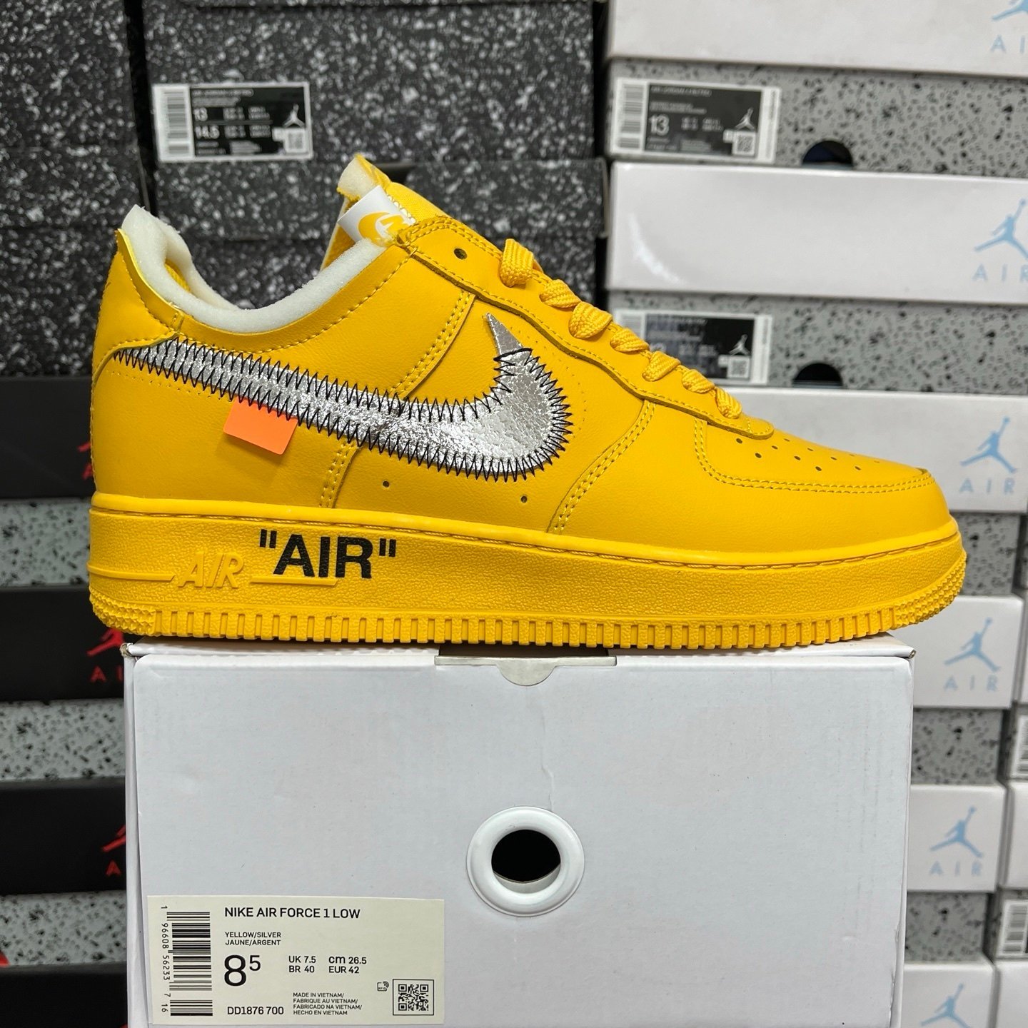 Nike Air Force 1 Low OFF-White ICA University Gold - Afbeelding 3
