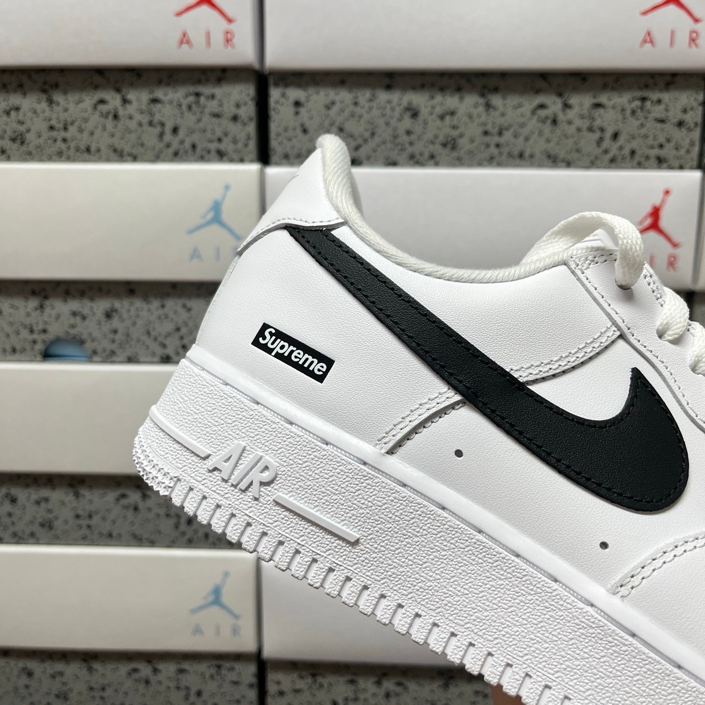 Nike Air Force 1 Supreme Low White/Black - Afbeelding 4