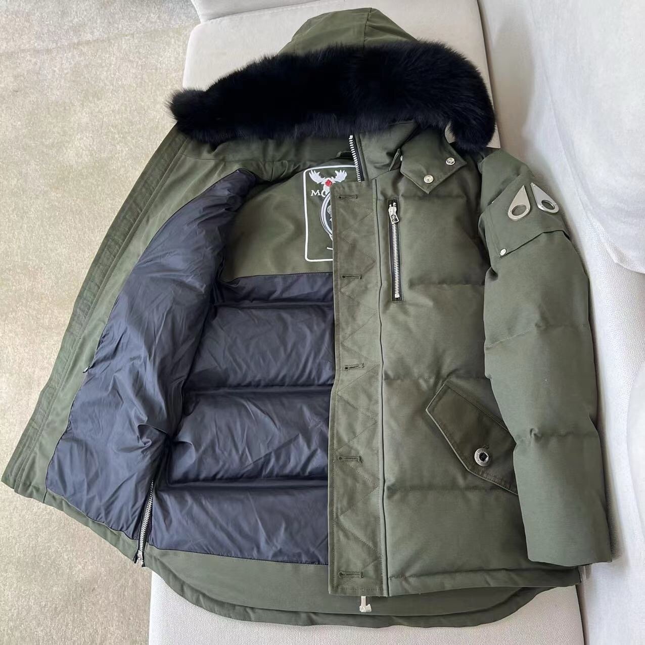 Moose Knuckles Down Jacket Army/Black - Afbeelding 3