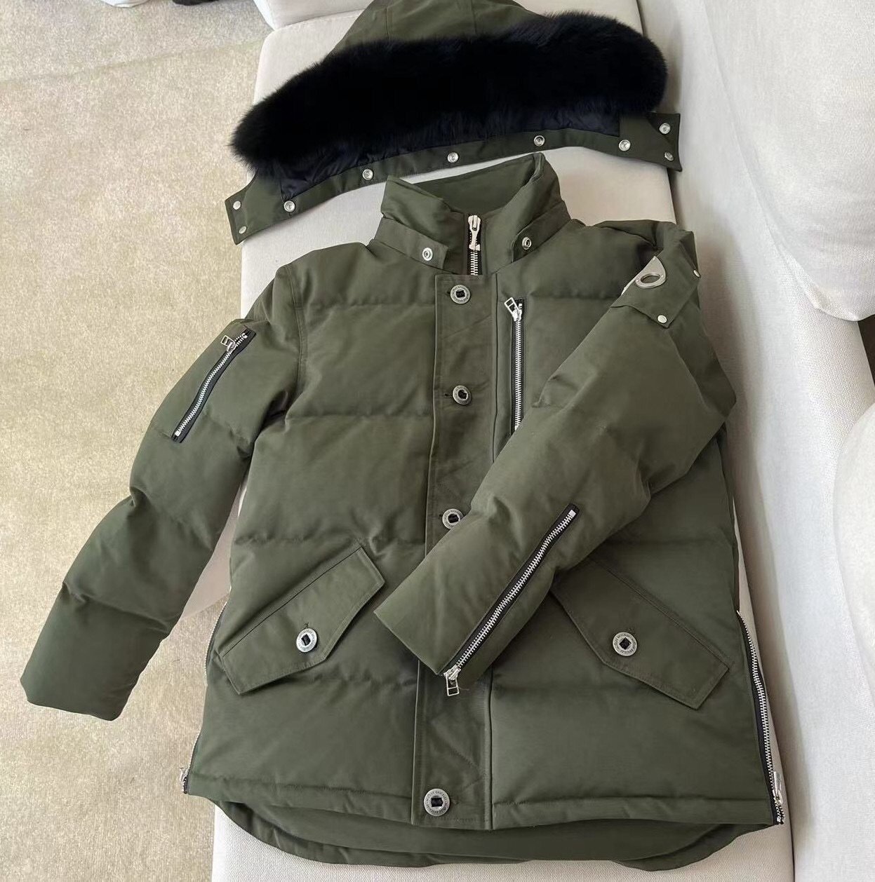 Moose Knuckles Down Jacket Army/Black - Afbeelding 4