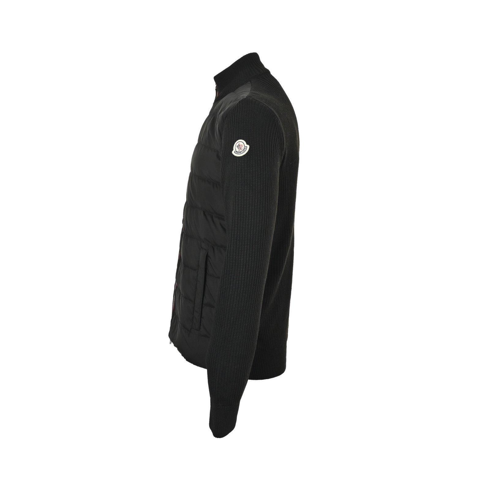 Moncler Tricot Hybrid Zip Cardigan Black - Afbeelding 2