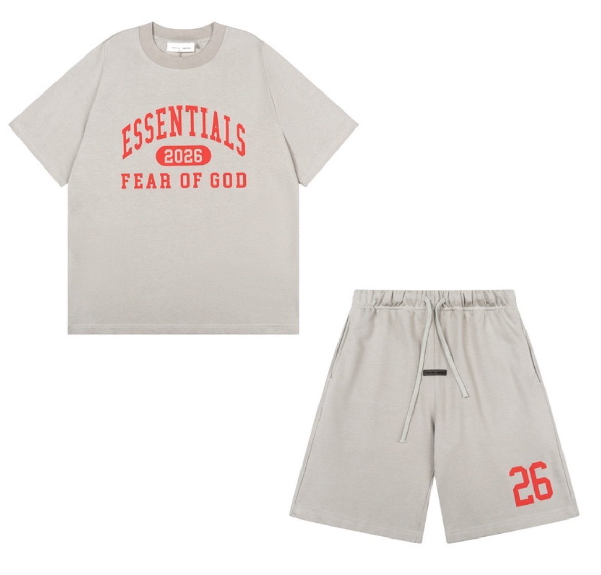 FOG Essentials 2026 2-Piece Summer Set Grey/Red