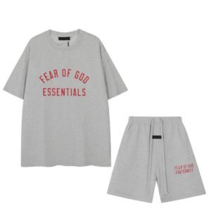 FOG Essentials 2-Piece Summer Set Grey/Red