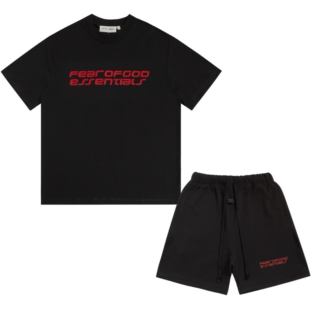 FOG Essentials 2-Piece Summer Set NEW Black/Red