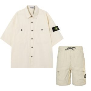 Stone Island 2-Piece Summer Set In Beige