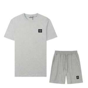 Stone Island Logo 2-Piece Summer Set Light Grey