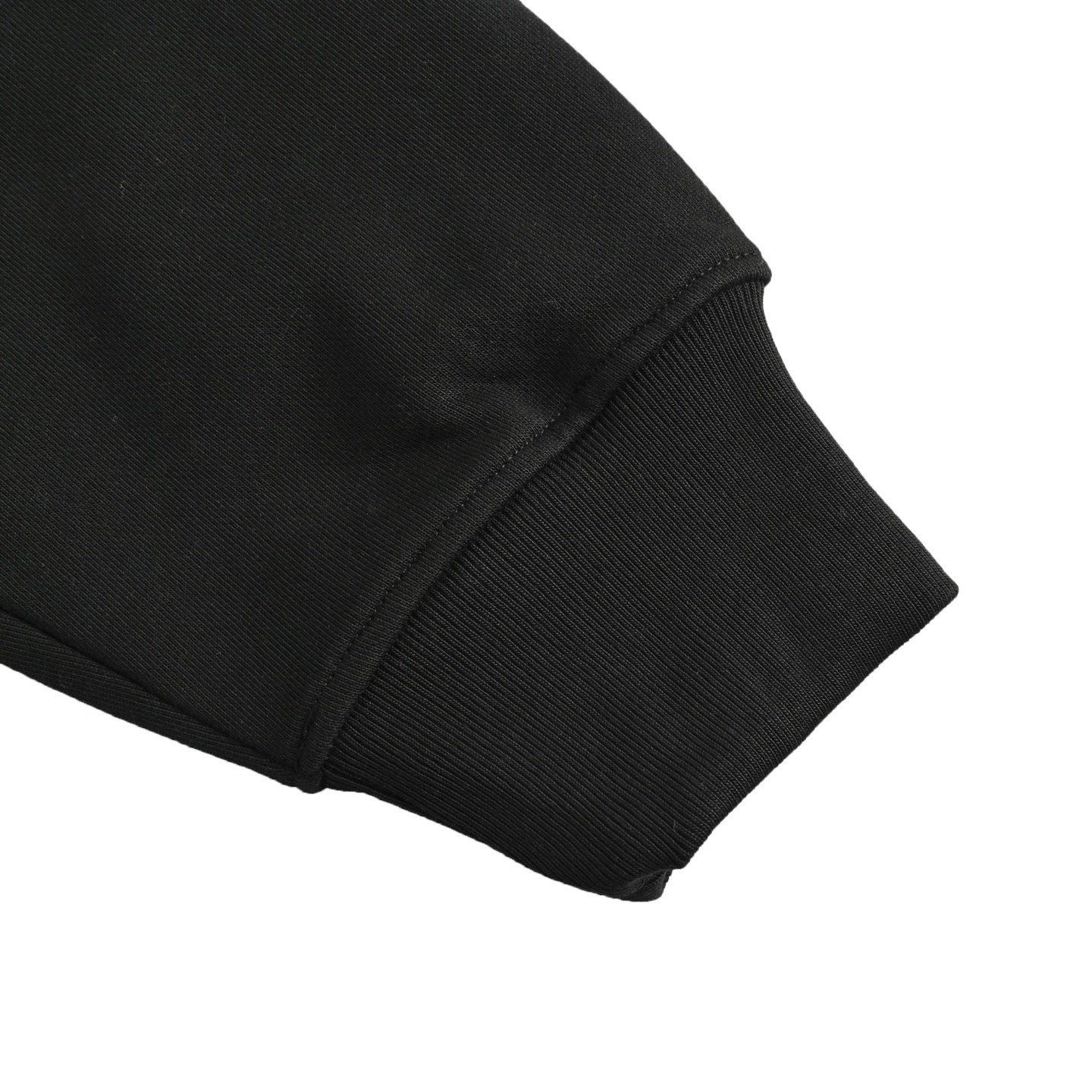 Prada Middle Logo Fleece Hoodie In Black - Afbeelding 6