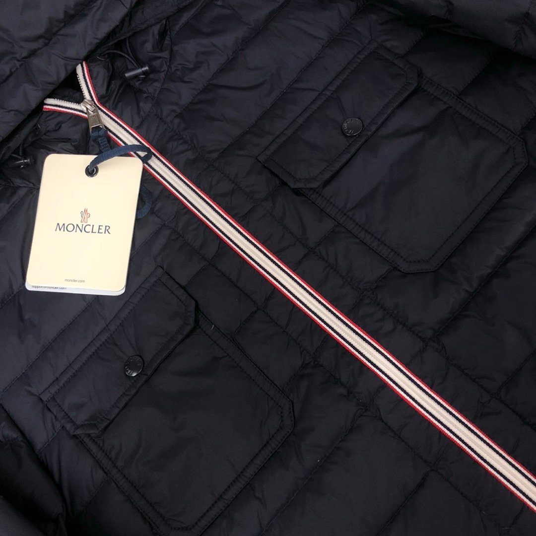 Moncler Douret Short Down Jacket Navy - Afbeelding 7