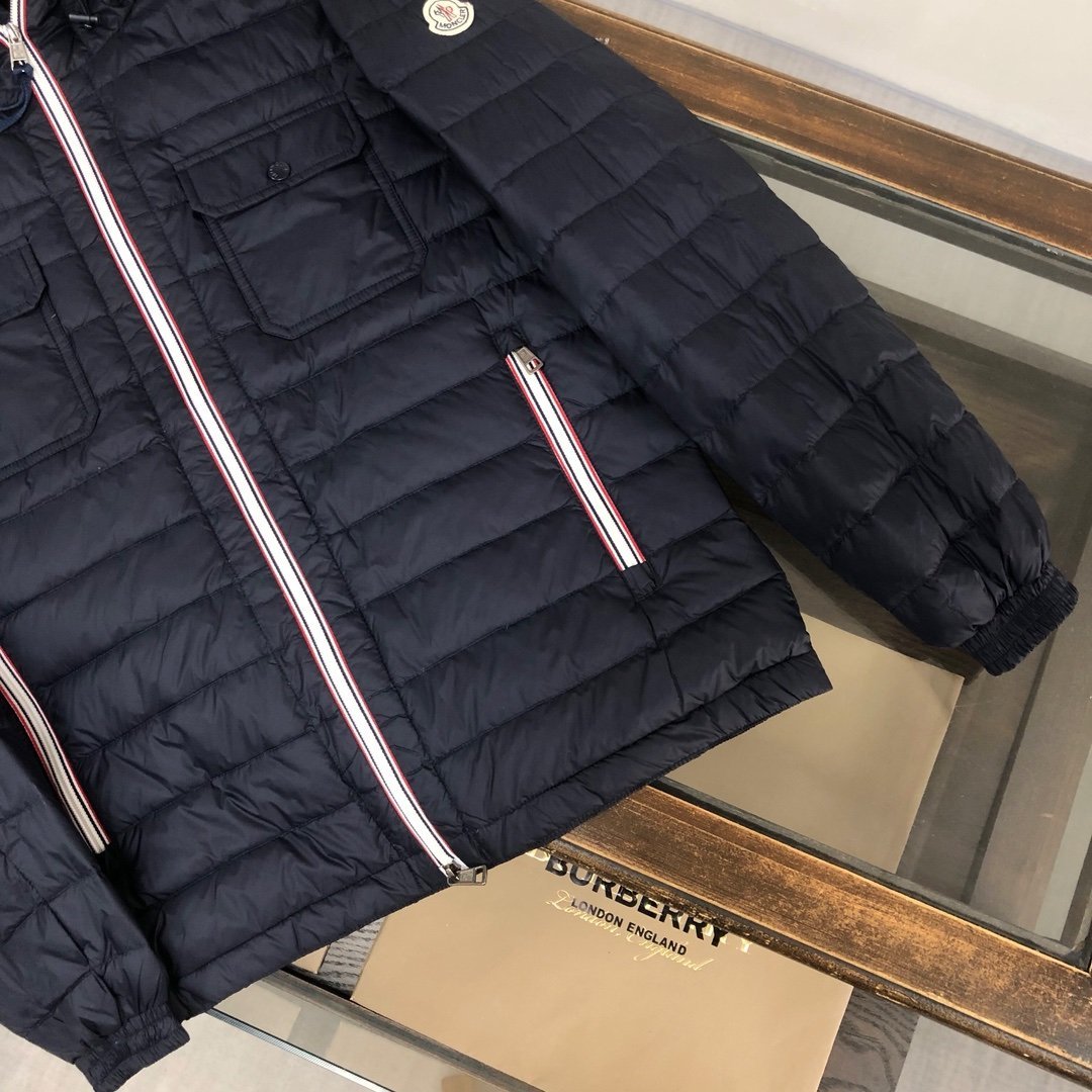 Moncler Douret Short Down Jacket Navy - Afbeelding 3