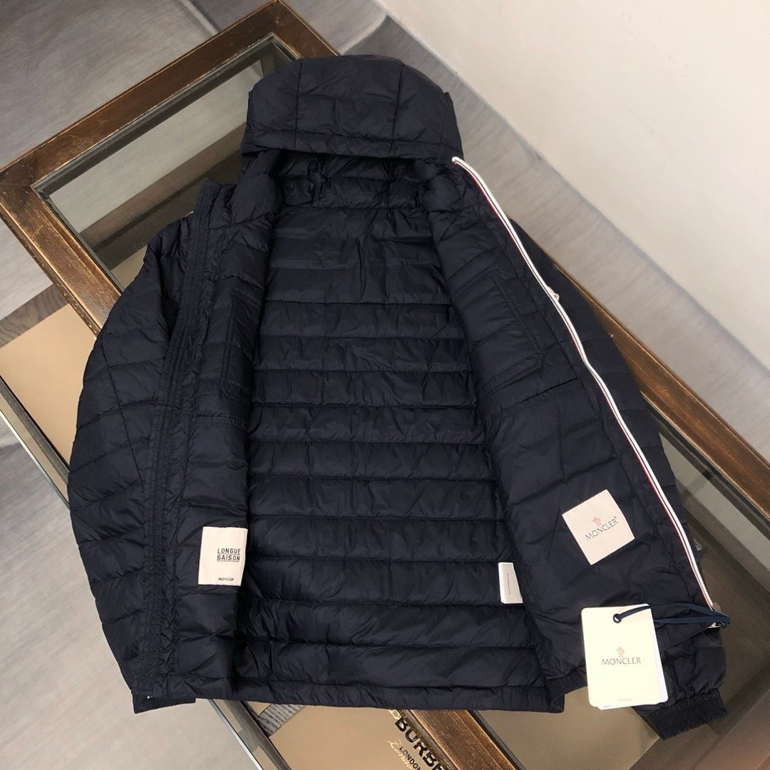 Moncler Douret Short Down Jacket Navy - Afbeelding 4