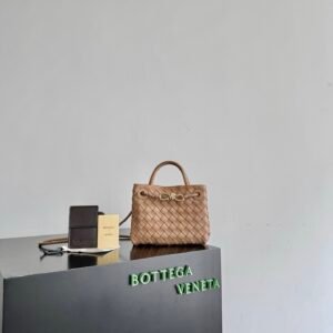 Bottega Veneta Mini Andiamo Dark Beige