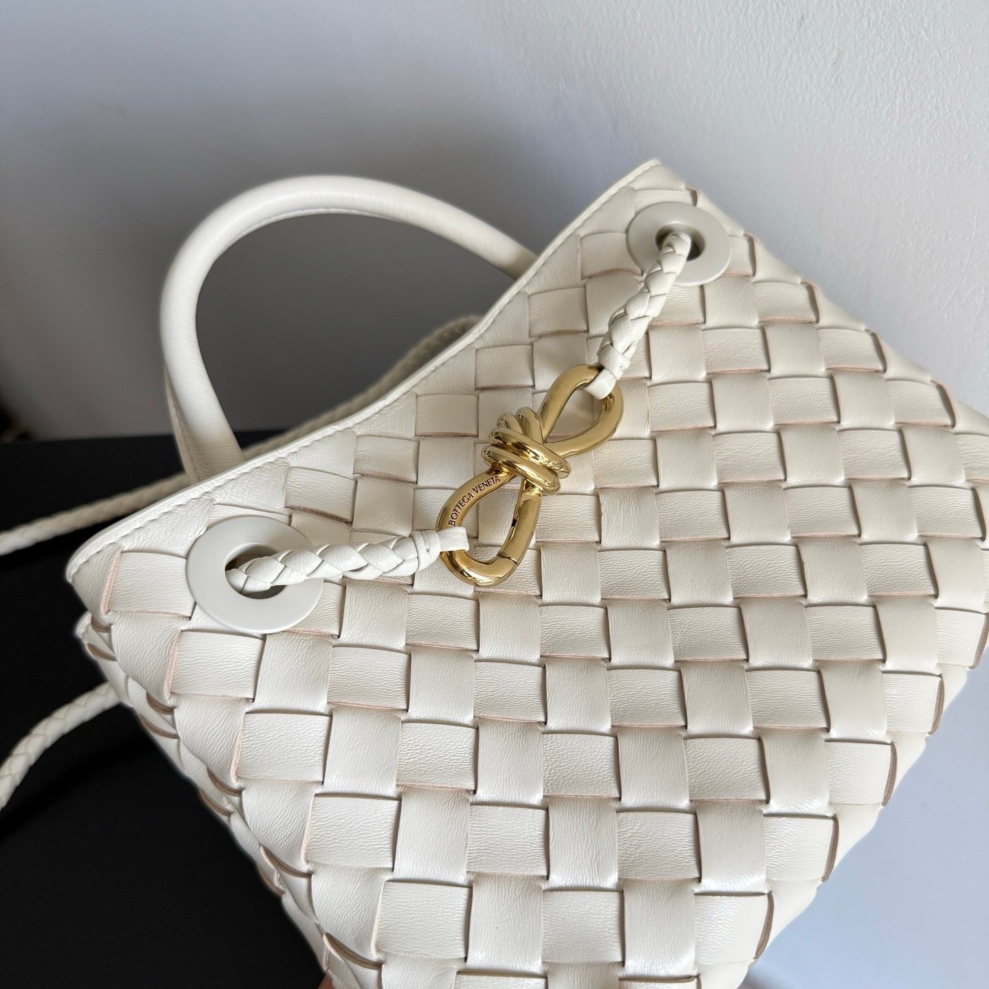 Bottega Veneta Mini Andiamo Cream White - Afbeelding 5