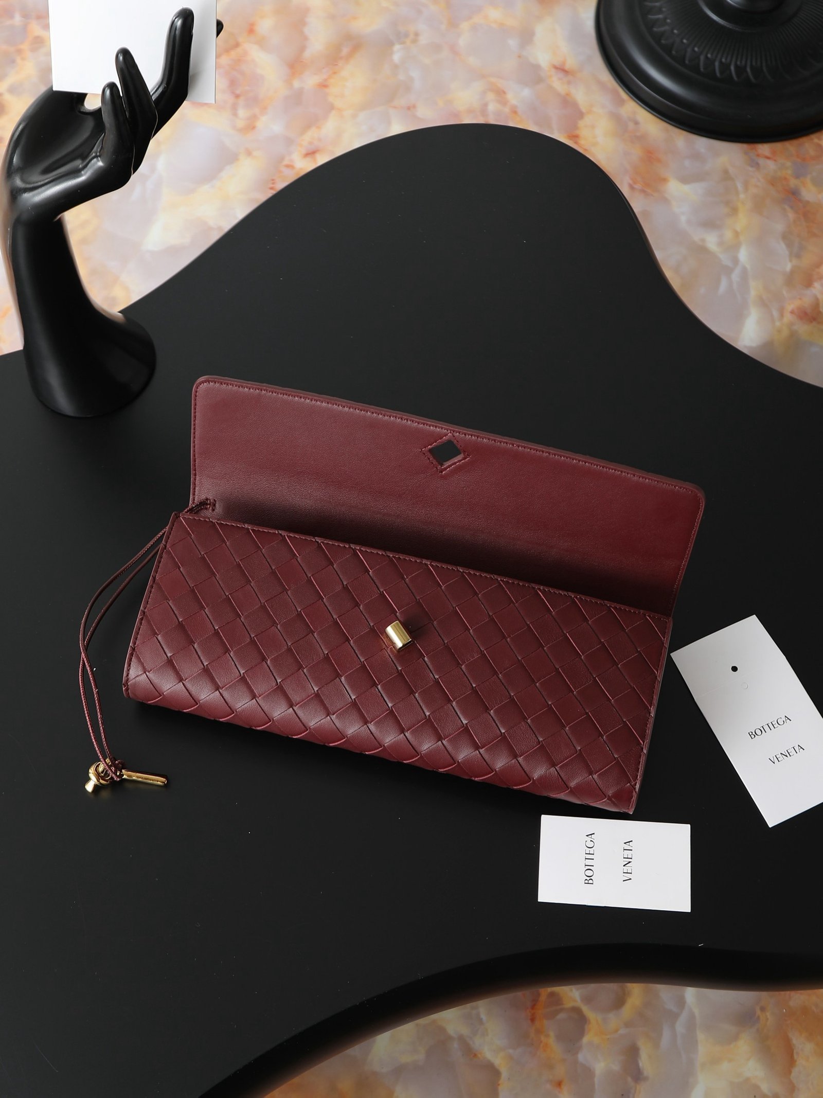 Bottega Veneta Andiamo Clutch Red - Afbeelding 5
