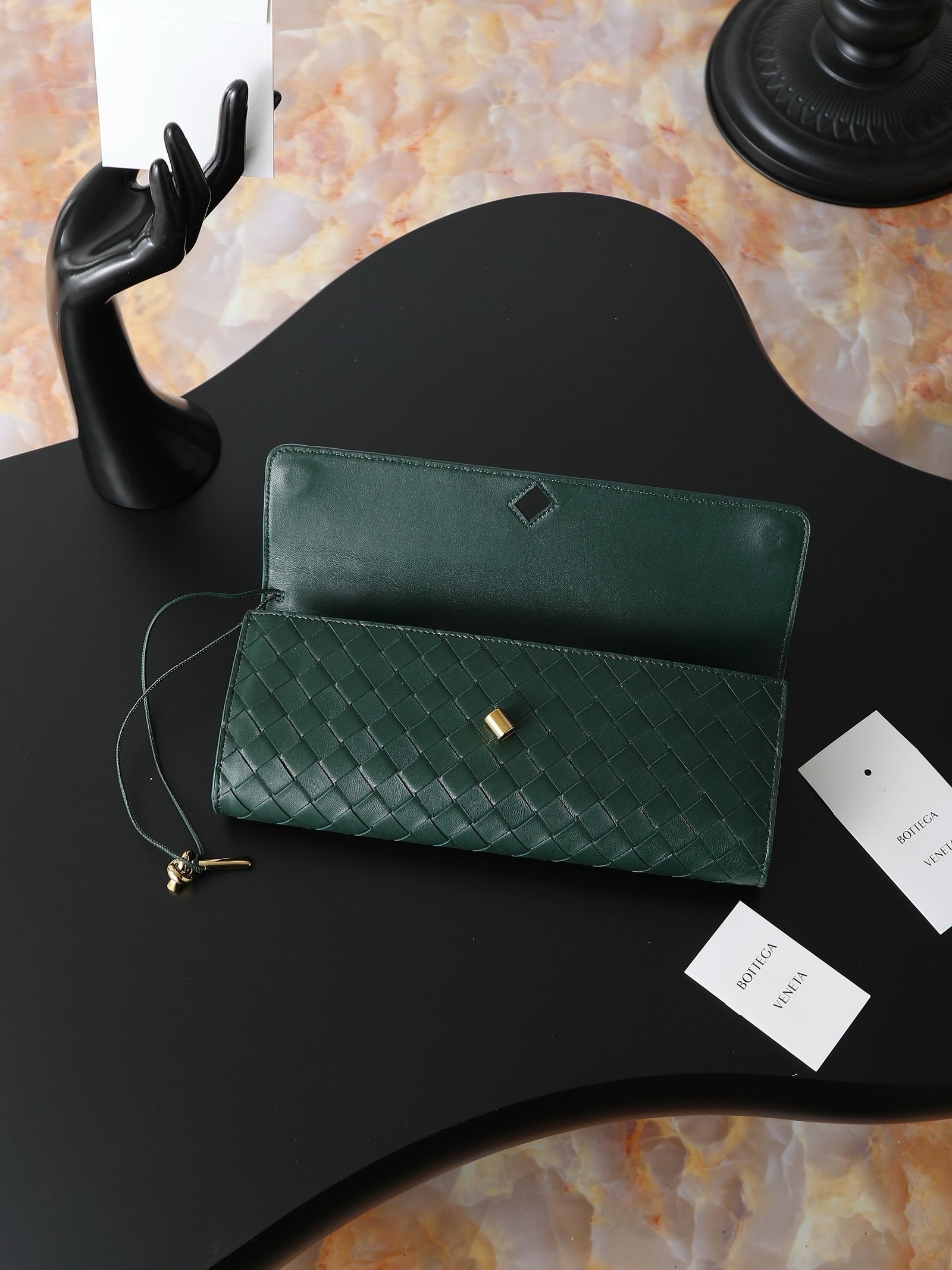 Bottega Veneta Andiamo Clutch Green - Afbeelding 5