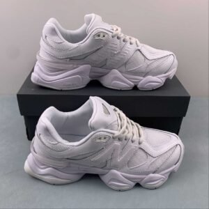 Alternative view of New Balance 9060 Triple White Leather