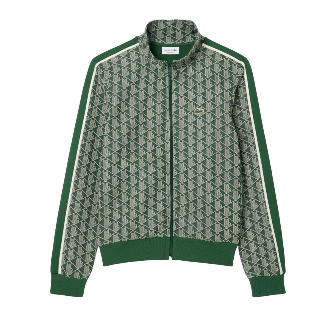 Lacoste Jacquard Monogram Tracksuit In Green - Afbeelding 2