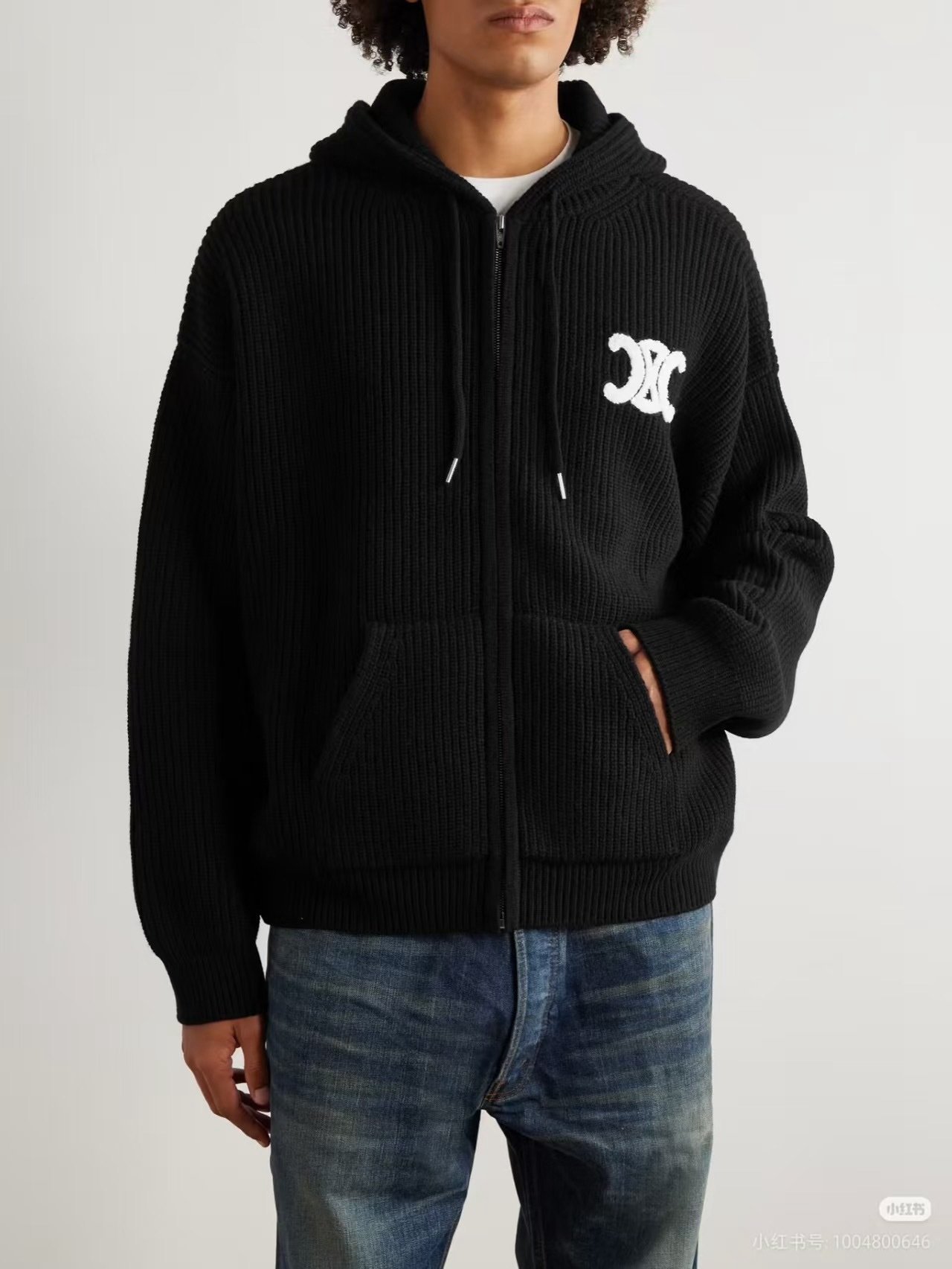 Celine Logo-Appliquéd Wool Jacket In Black Loose Fit - Afbeelding 6