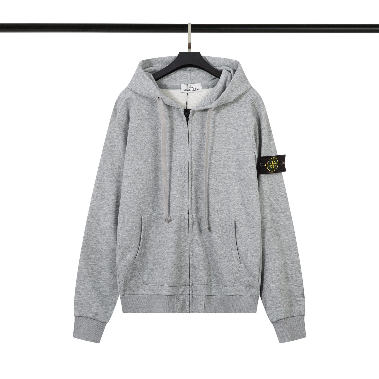 Stone Island Zipped Hoodie Tracksuit Grey - Afbeelding 2