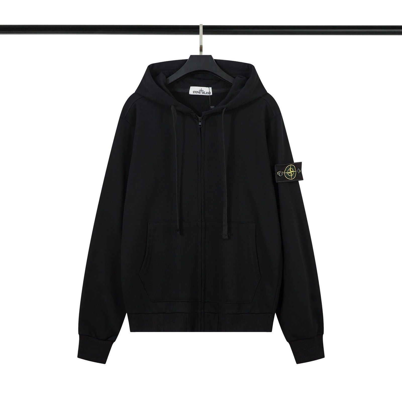 Stone Island Zipped Hoodie Tracksuit Black - Afbeelding 2