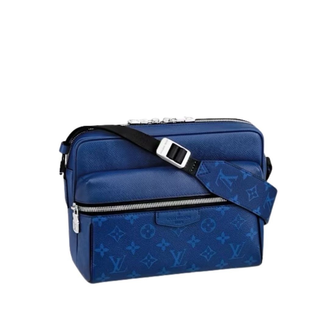 Louis Vuitton Taigarama Monogram Outdoor Messenger Bag Blue