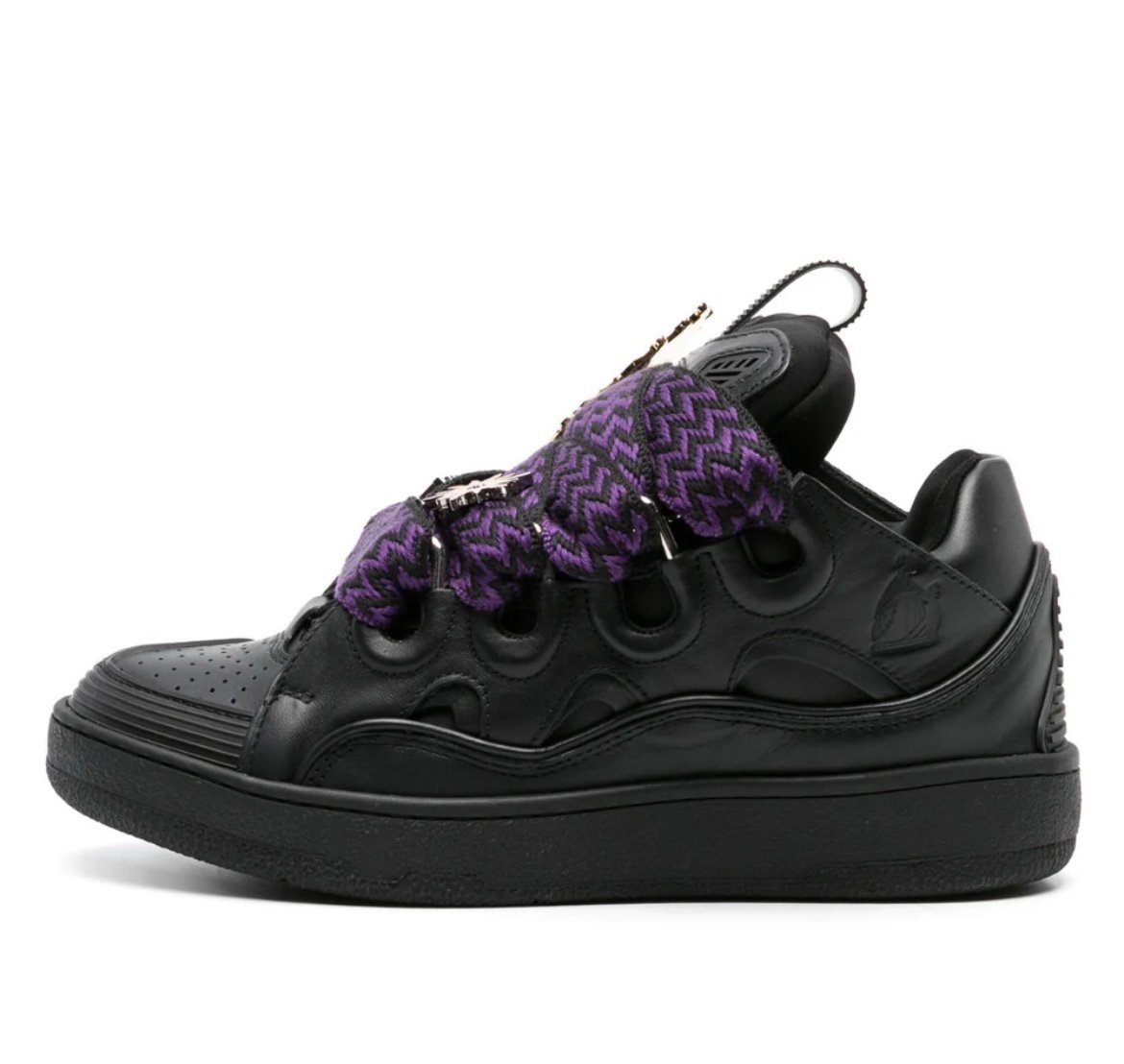 Lanvin Curb Sneaker Black Purple