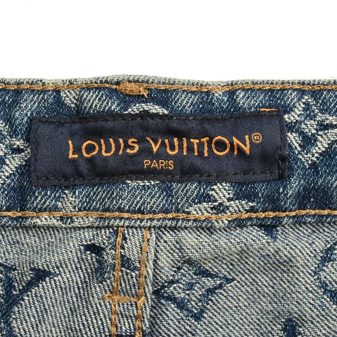 Louis Vuitton Blue Denim Straight Jeans - Afbeelding 4
