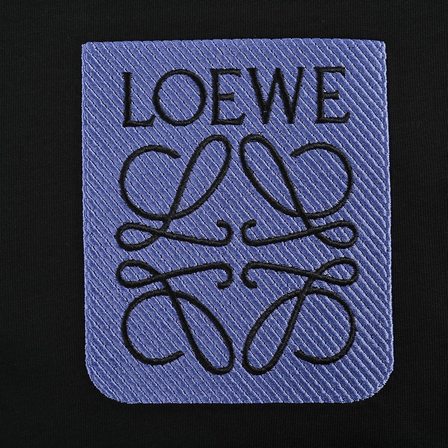 Loewe Relaxed Fit T-Shirt in Cotton Black - Afbeelding 5