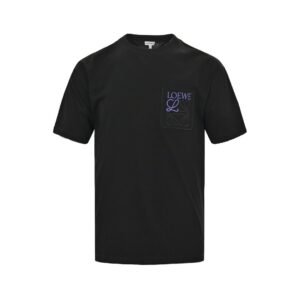 Loewe Relaxed Fit T-Shirt in Cotton Black Blue