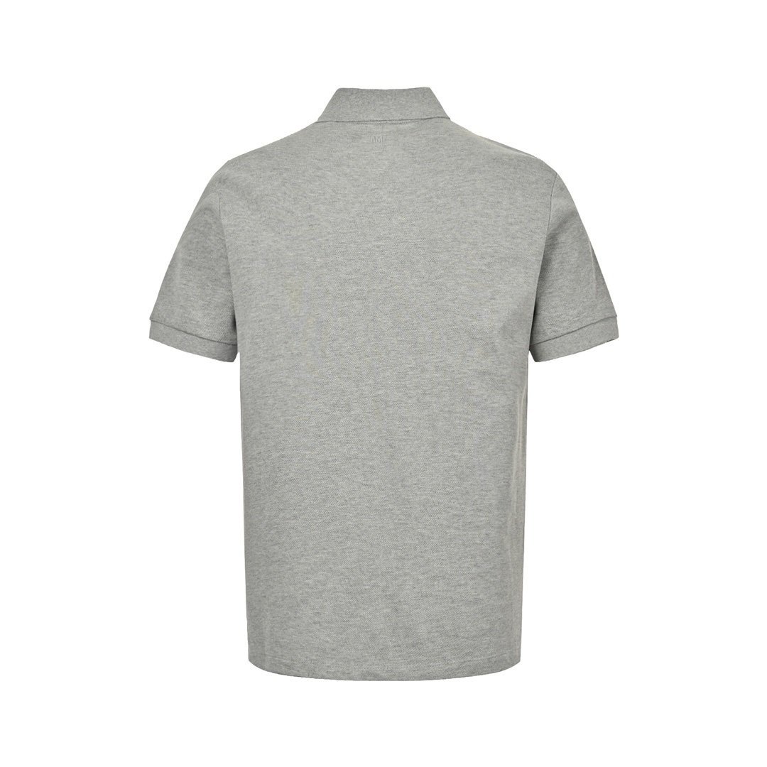 Ami Paris Polo Shirt In Grey - Afbeelding 3