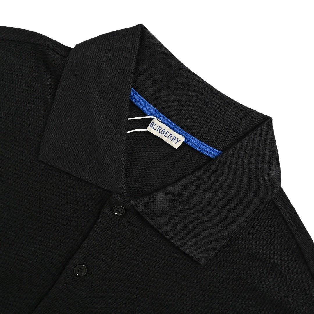 Burberry Polo Shirt In Black - Afbeelding 4