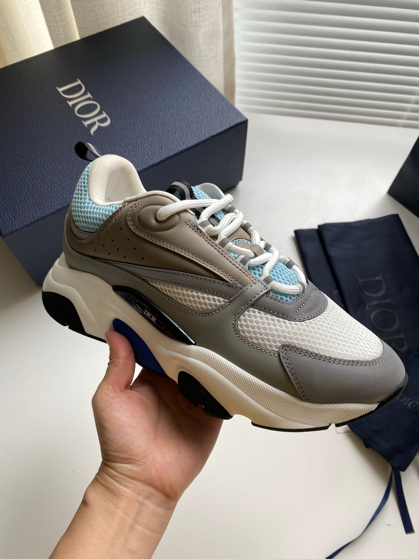 Dior B22 Blue Grey White - Afbeelding 3
