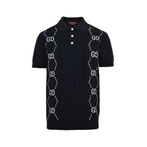 Gucci GG Intirsia Knit Polo Shirt