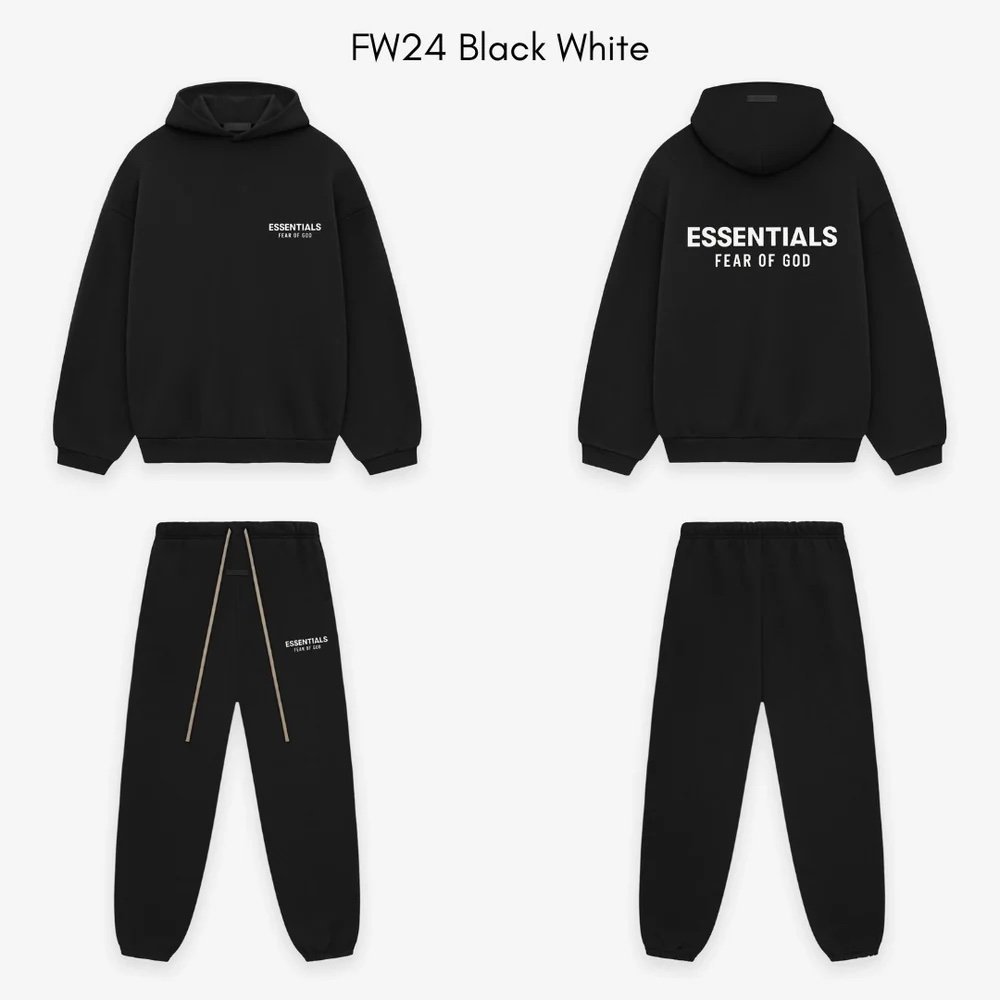 FOG Essentials Tracksuit FW24 Black White - Afbeelding 4