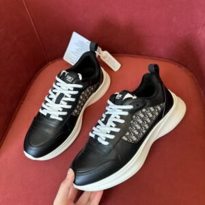 Alternative view of Dior B25 Oblique Black Leather White