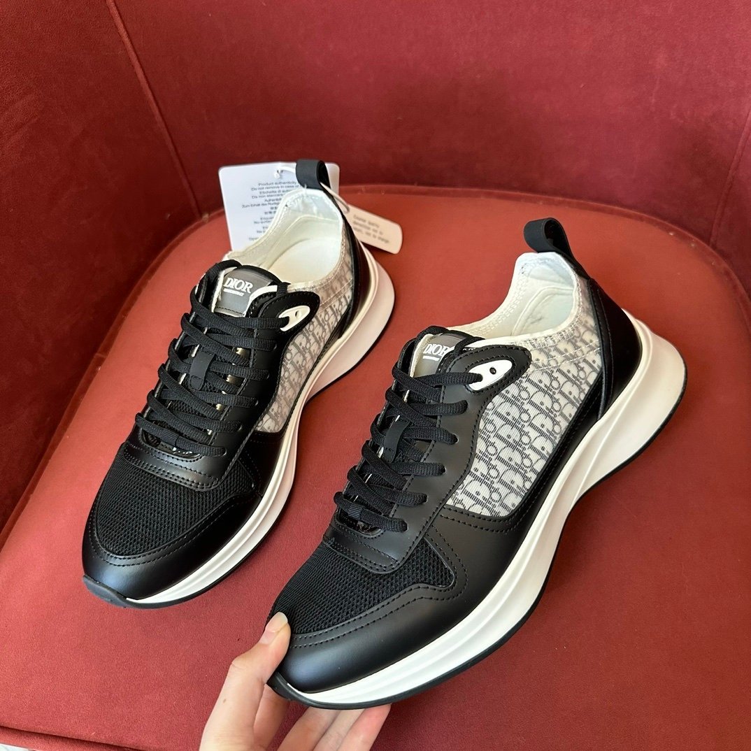 Dior B25 Leather Black White - Afbeelding 3