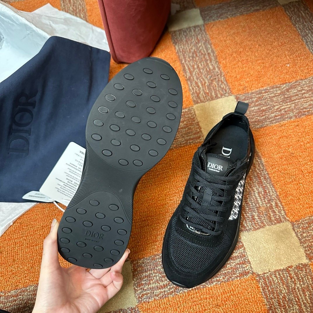Dior B25 Suede Black on Black White - Afbeelding 6